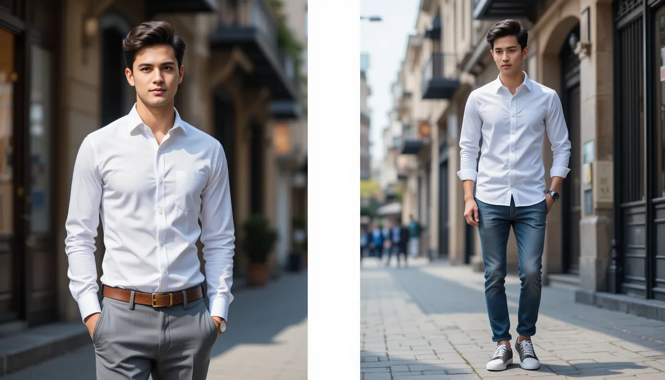 Cách phối áo sơ mi trắng cho nam: Từ công sở đến dạo phố