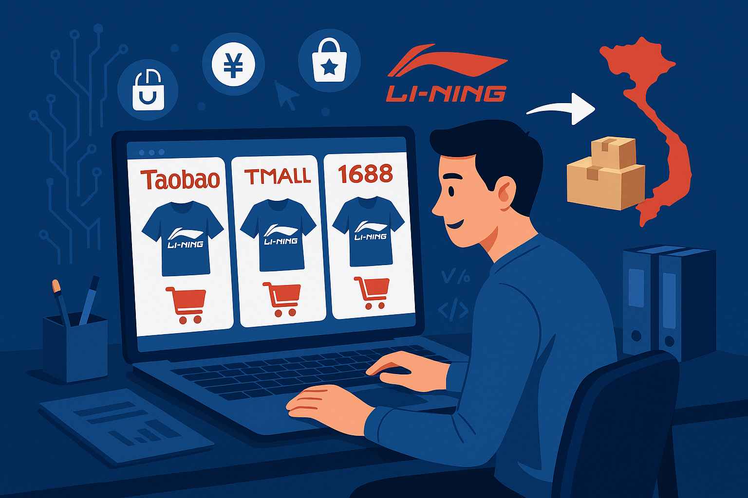 Hướng dẫn A–Z cách đặt hàng Li-Ning nội địa Trung Quốc qua Taobao, Tmall, 1688 (Chi tiết nhất 2025)